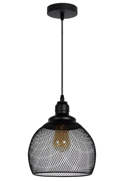 Lucide MESH - Suspension - Ø 22 cm - 1xE27 - Noir - éteint